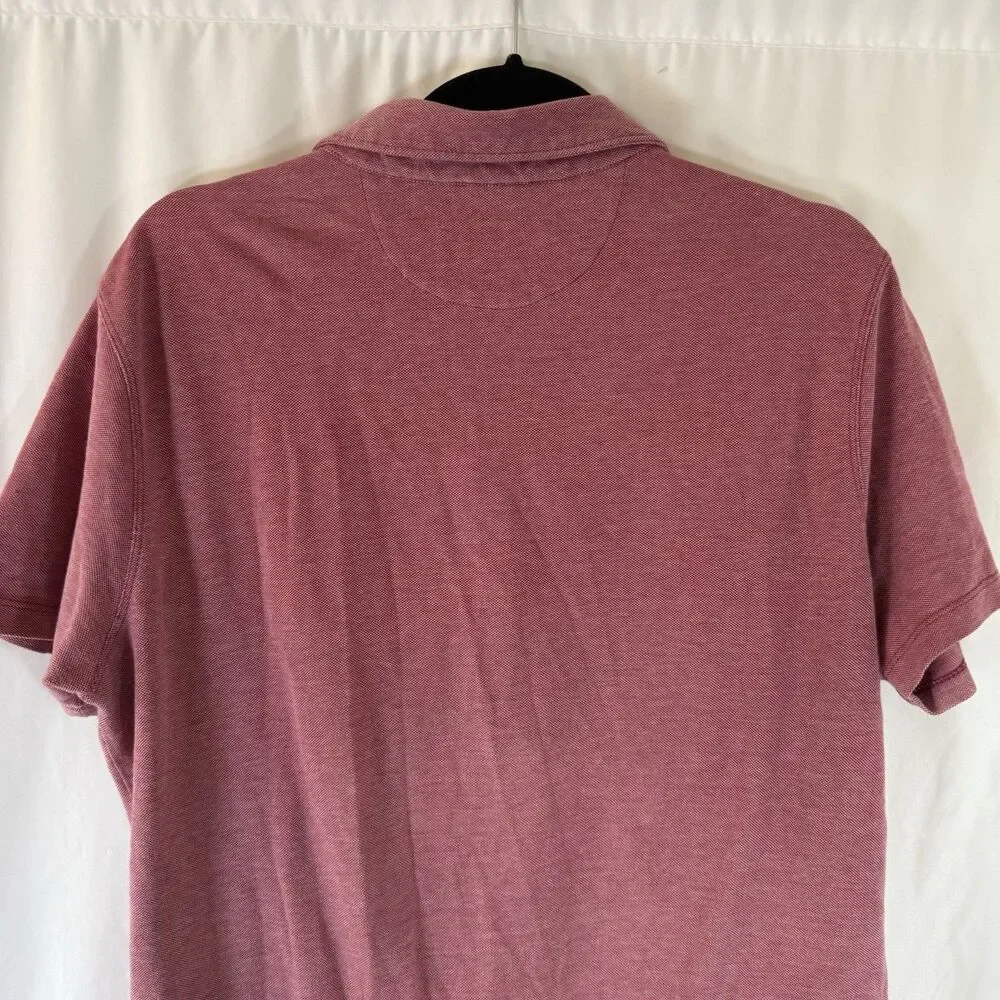 Banana Republic Wicking Pique Polo Men's Medium Red Short Sleeve 100% Cotton